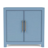 Coastal 2-Door Accent Chest with Seagrass Door Fronts