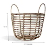 Ibolili Baskets and Sets FRENCH GRAY MORGAN BASKET, ROUND