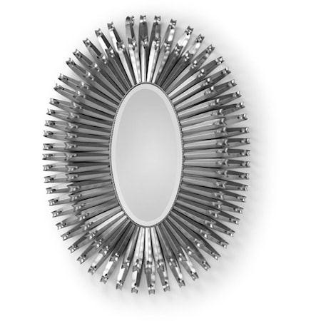 CURLS AROUND OVAL MIRROR