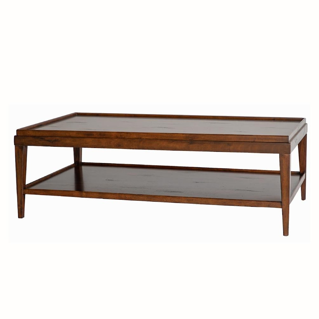Oliver Home Furnishings Coffee Tables RECTANGLE COFFEE TABLE W/ LIP TOP- COUNTRY