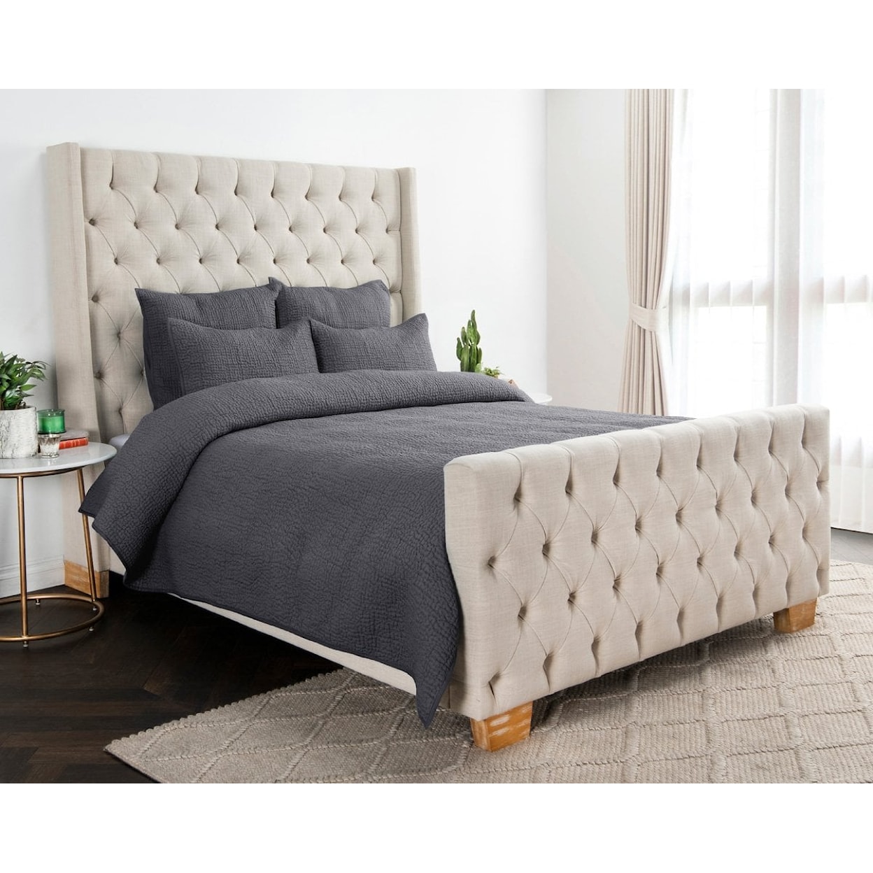 Classic Home Bedding DANICA CHARCAOL KING QUILT