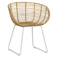 Pablo Dining Chair with White Metal Frame