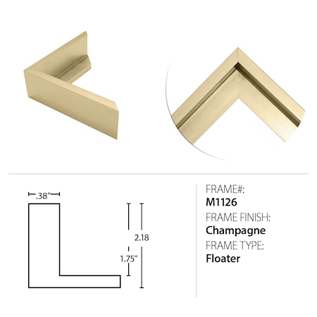 Unfinished Floater Frame Moulding (3/4 Rabbet Depth) - Floater B