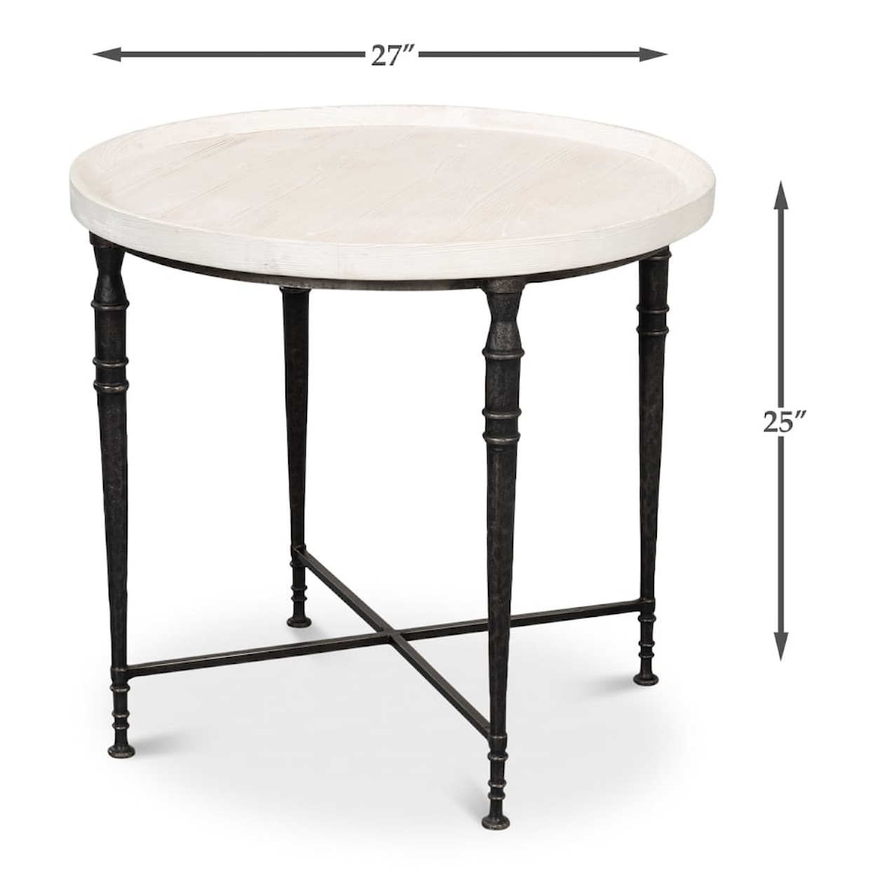 Sarreid Ltd Chairside/ Lamp Tables Nathaniel Elegance Side Table
