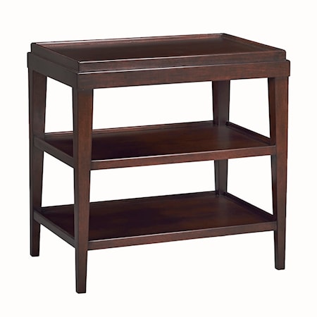 RECTANGLE SIDE TABLE W/ LIP TOP-COUNTRY