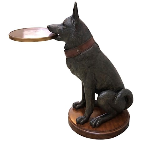 German Shepherd Accent Table