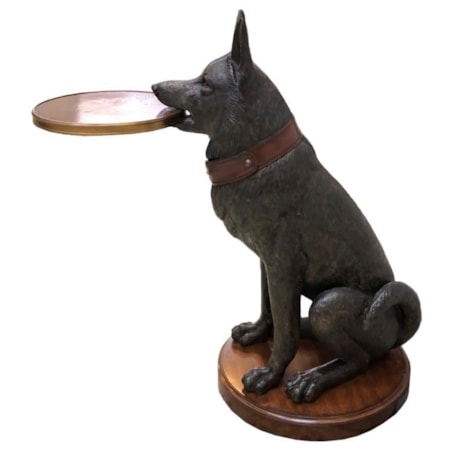 German Shepherd Accent Table