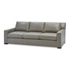 Massoud Sofas and Loveseats Charles 3 Seat Leather Sofa