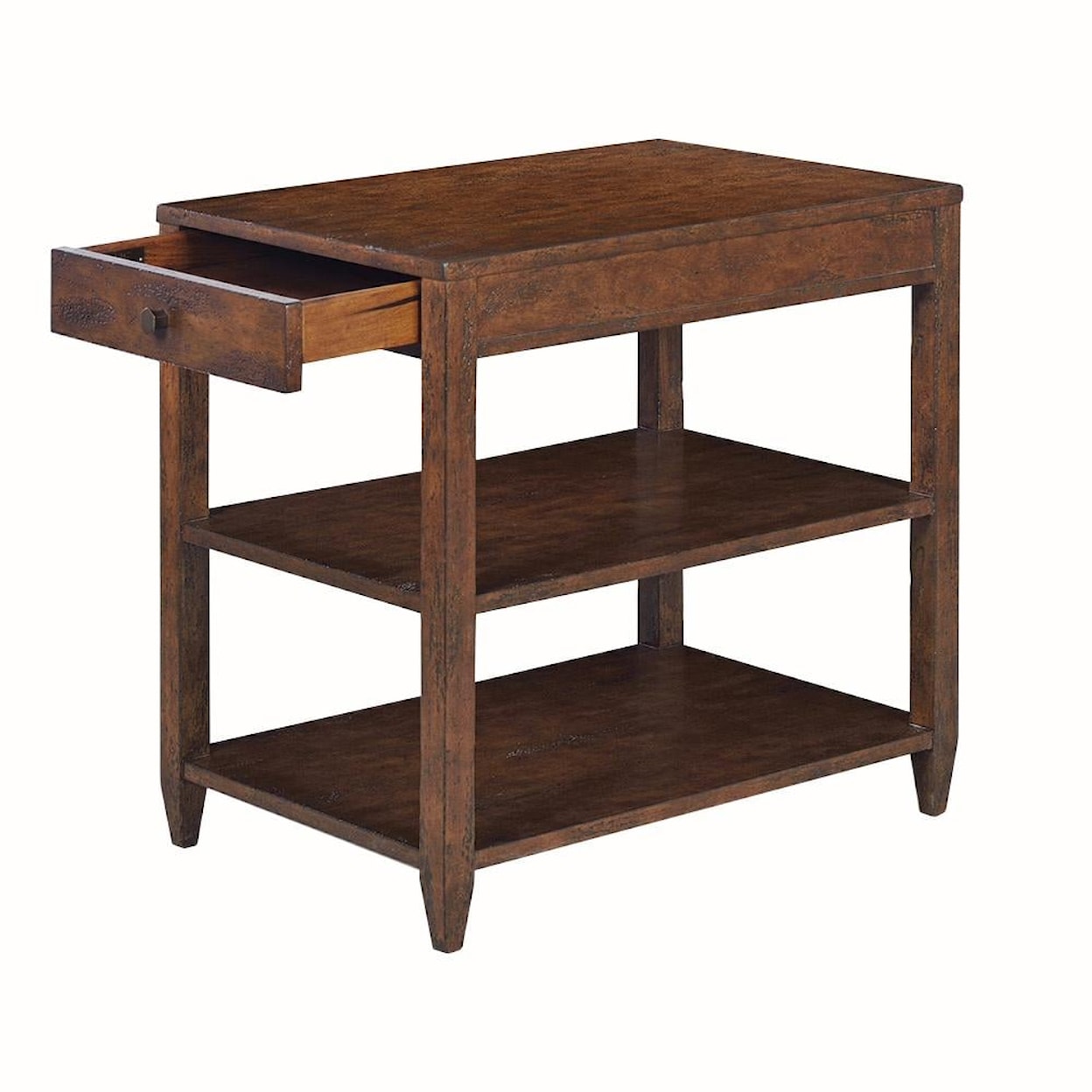 Oliver Home Furnishings End/ Side Tables NARROW, 2 SHELF SIDE TABLE- COUNTRY