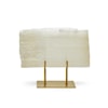 Two's Company Urban Nest Selenite Slab on Gold Stand