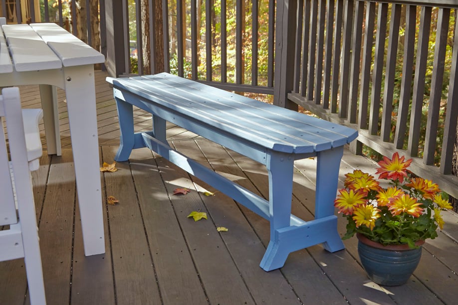 CAROLINA PRESERVES 3-SEAT BACKLESS BENCH