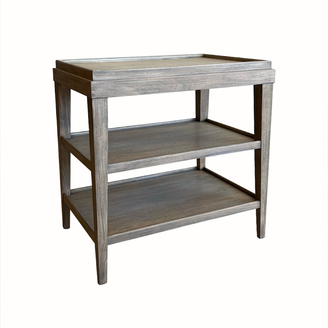 Oliver Home Furnishings End/ Side Tables RECTANGLE SIDE TABLE W/ LIP TOP-RABBIT