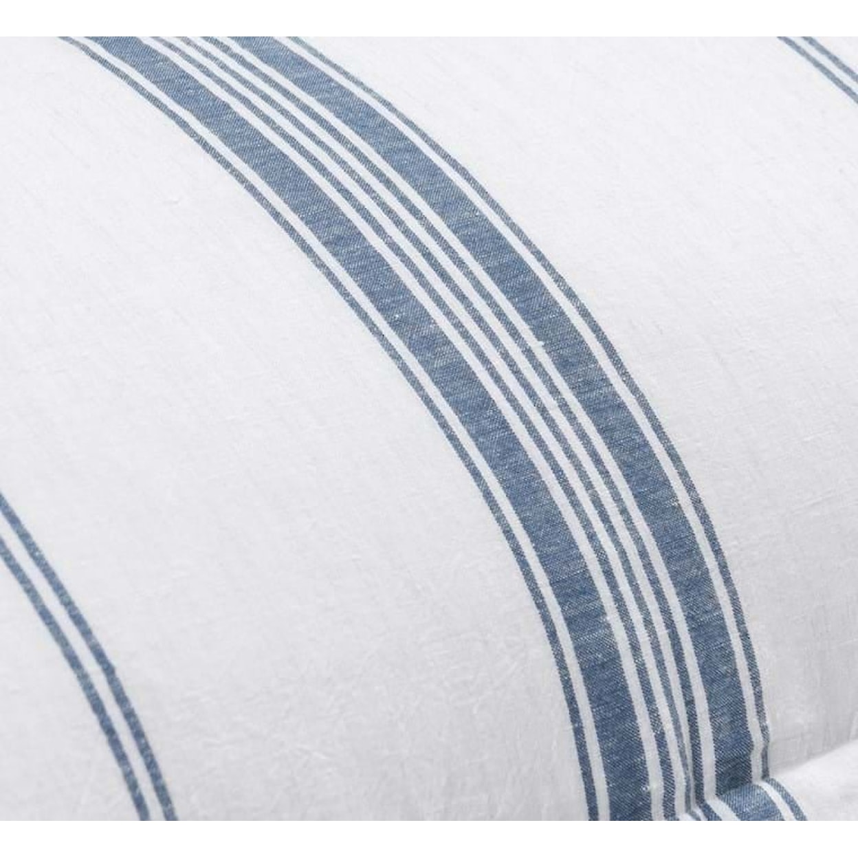 Classic Home Bedding Jayson Blue Stripe Linen Cashmere King Sham