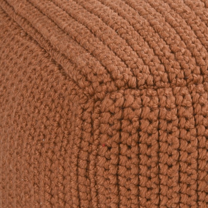 Classic Home Floor Cushions PERFORMANCE PRISM TERRACOTTA POUF