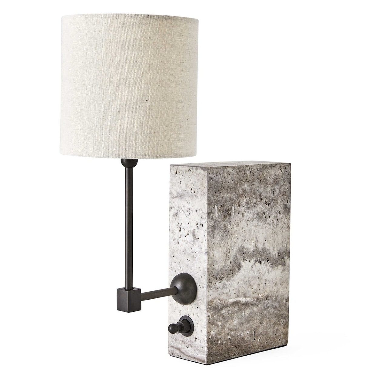 Uttermost Accent Lamps ON A SHELF MINI LAMP - TRAVERTINE/BRONZE