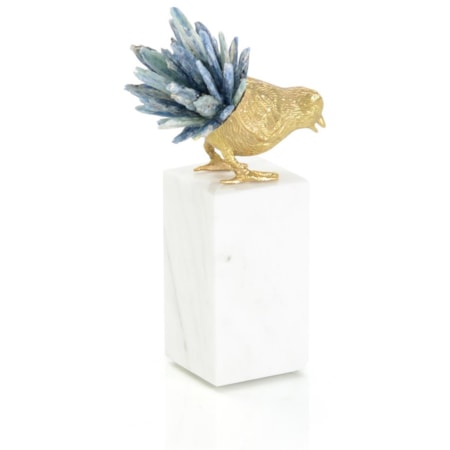 Brass Bird and Cyanite Sculpture I