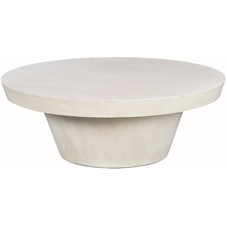 SCULPTED ROUND COFFEE TABLE-EGRET