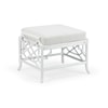 Wildwood Lamps Accent Seating WILD PALM OTTOMAN- WHITE