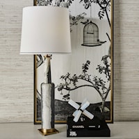 STATUESQUE TABLE LAMP - PANDA MARBLE