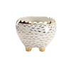 Chelsea House Bowls/Plates HEDGEHOG BOWL WHITE & GOLD