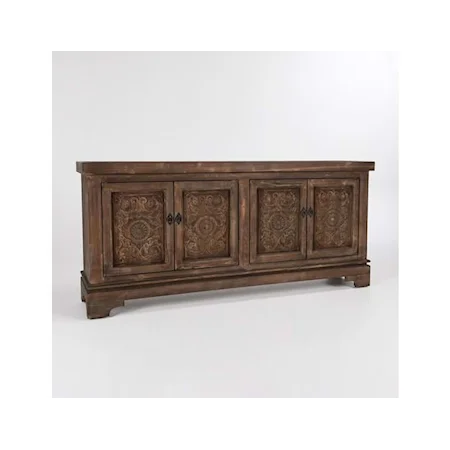 AMITA 4DR SIDEBOARD BROWN STONE