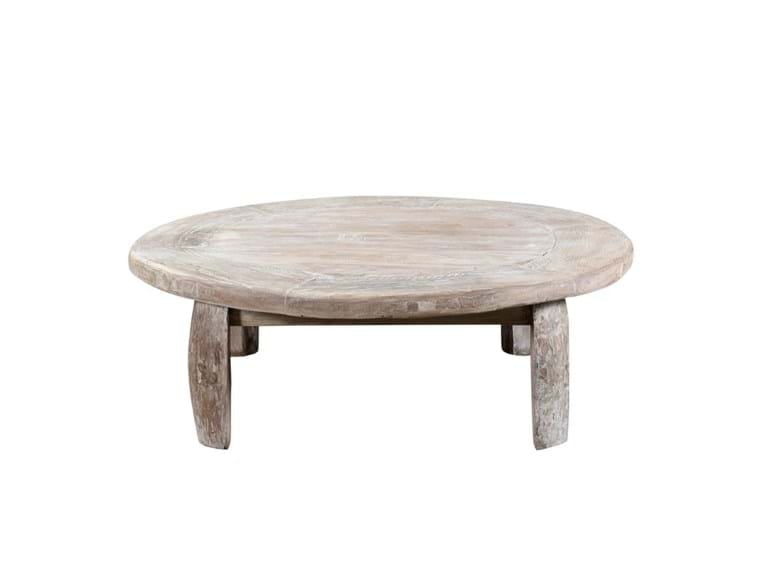 Classic Home Alta ALTA WHEEL COFFEE TABLE BLEACHED WHITE