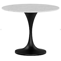 48" MARBLE DINING TABLE W/ TULIP DINING HEIGHT TABLE BASE