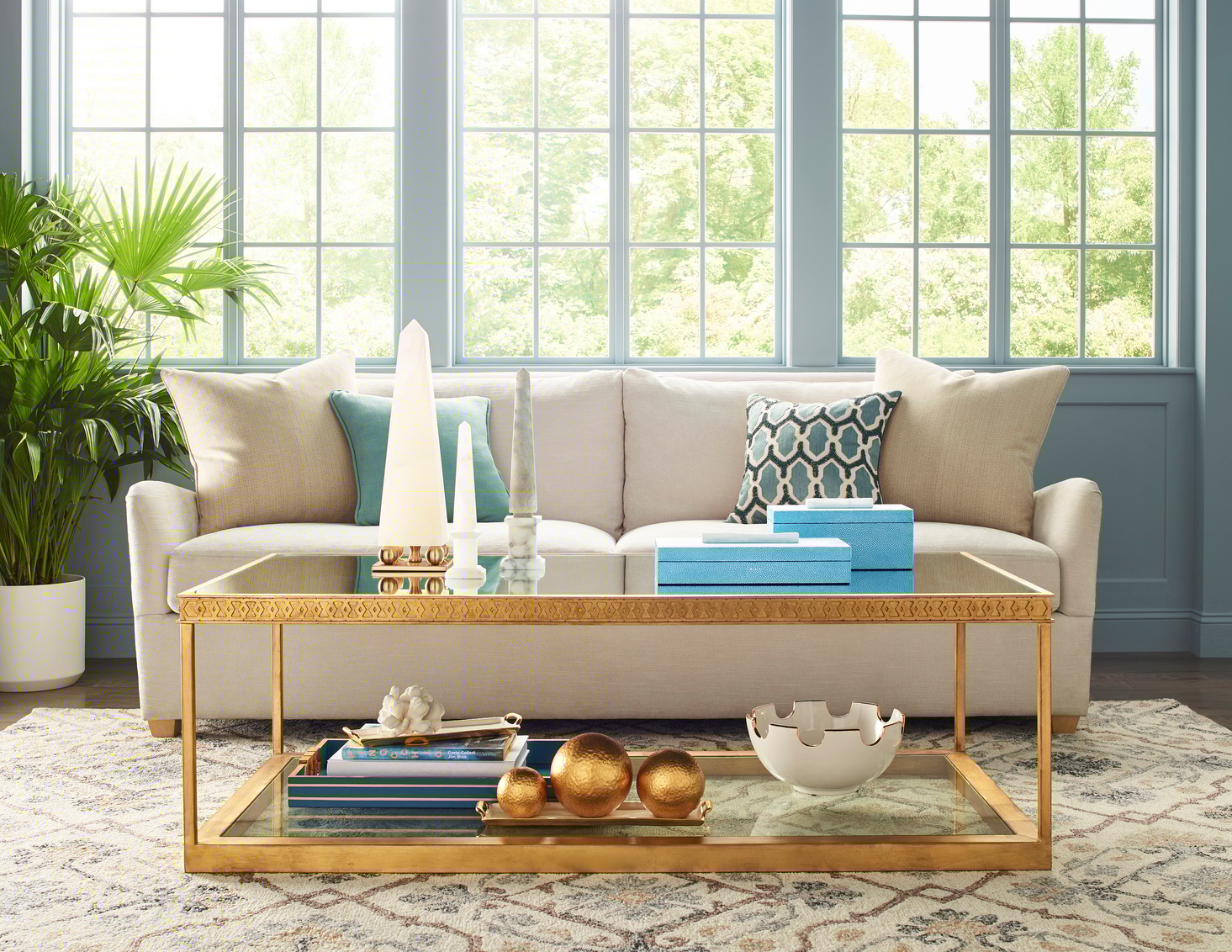 Chelsea House Tables - Coffee and cocktail Copas Cocktail Table - Gold