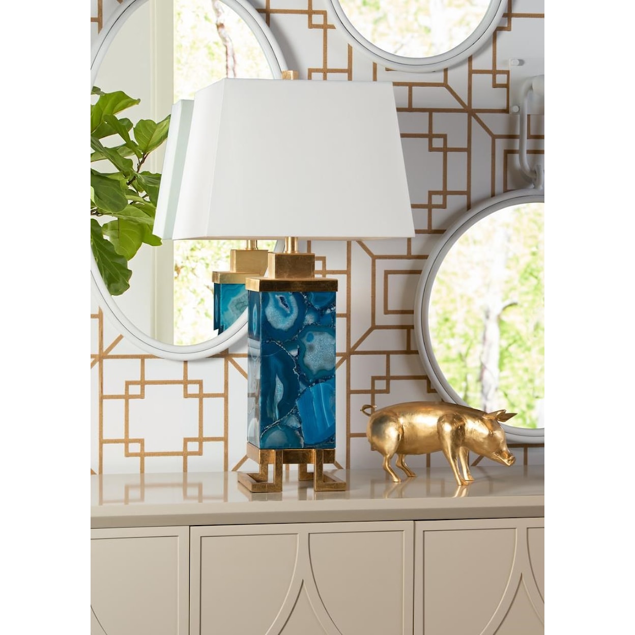 Wildwood Lamps Mirrors TOBAGO MIRROR- WHITE