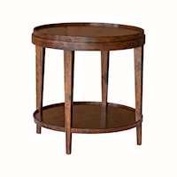 ROUND SIDE TABLE W/ LIP TOP- COUNTRY