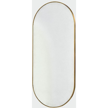 Racetrack Shaped Antique Mirror