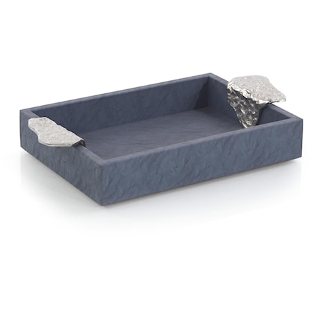 Gypsy Blue Leather Tray I