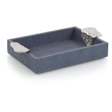 Gypsy Blue Leather Tray I