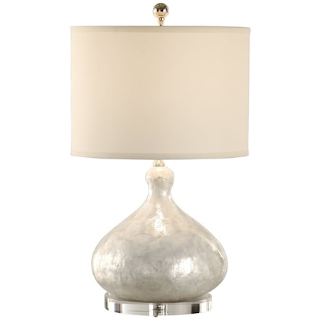 Capiz Shell Bottle Lamp