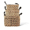Ibolili Baskets and Sets PLAID BANANA LEAF WEAVE BASKET, RECT- S/3