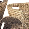 Ibolili Baskets and Sets ELEMENTAL WATER HYACINTH BASKET, OVAL- S/4