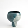 Global Views Accents Two Tone Pod Vase-Azure-Squat