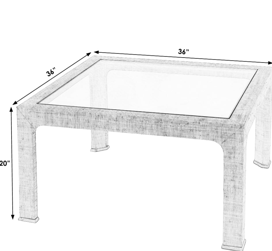 Butler Specialty Company Chatham Chatham Coffee Table, Blue Raffia