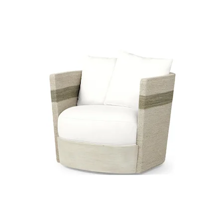 Fritz Swivel Lounge Chair, Fog White
