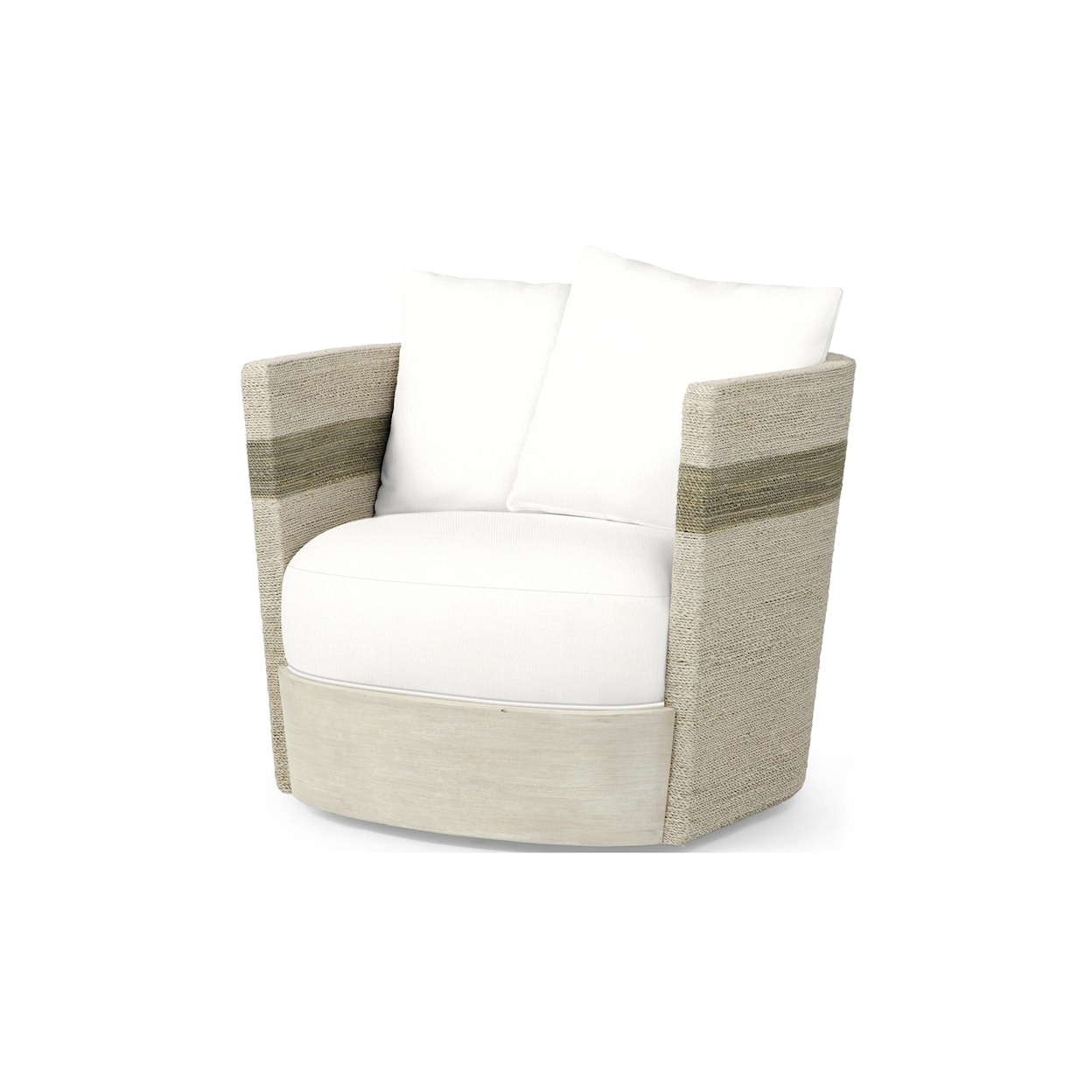 Palecek Kirk Nix Fritz Collection Fritz Swivel Lounge Chair, Fog White