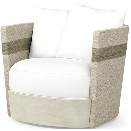 Fritz Swivel Lounge Chair, Fog White