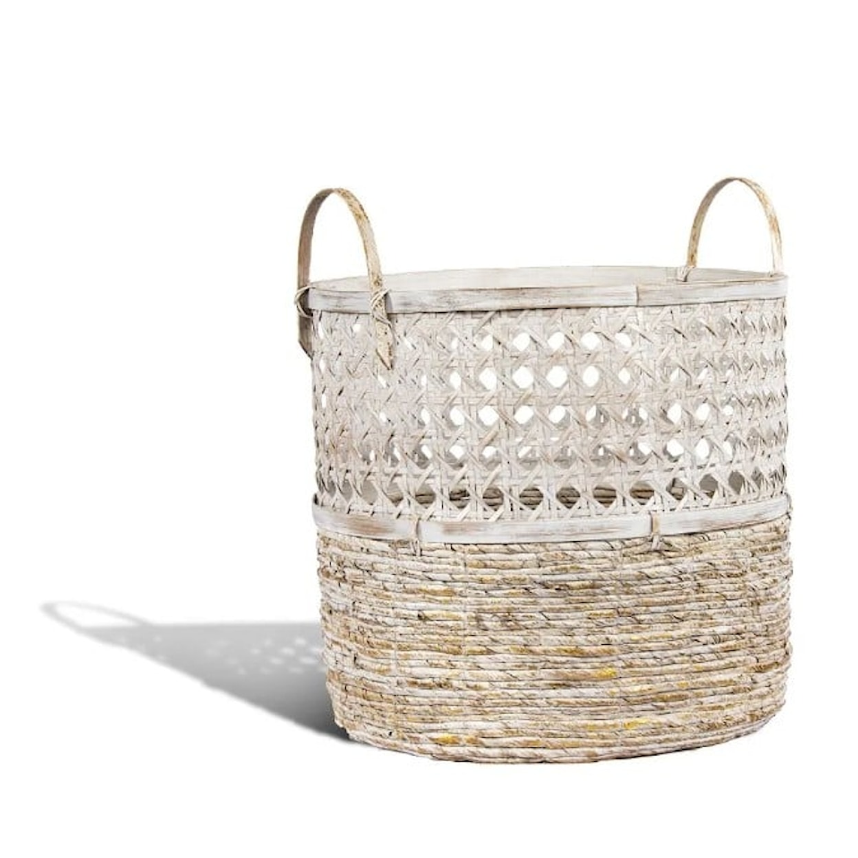 Ibolili Baskets and Sets BANANA LEAF DOUGAL RATTAN BASKET, RND- S/3