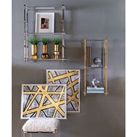 Port 68 Shelves Carmel Nickel Lucite Shelf 