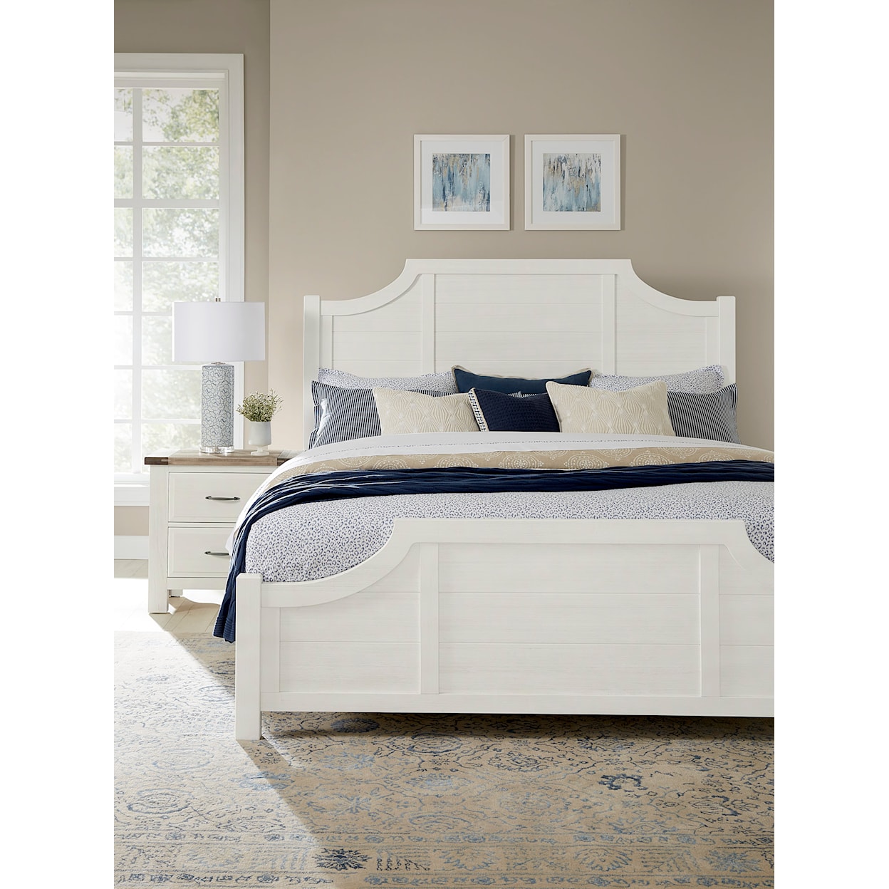 Vaughan Bassett Maple Road KING SCALLOPED BED