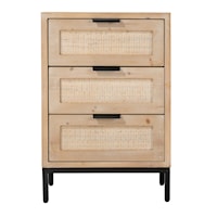 REED 3 DRAWER SIDE TABLE