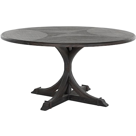 ADAMS ROUND DINING TABLE- DARK