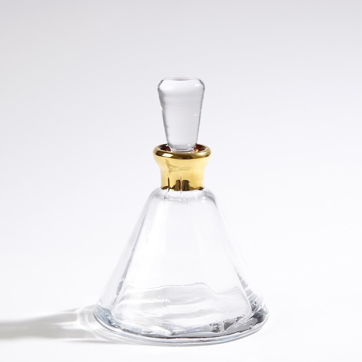 Global Views Accents Cone Decanter-Gold