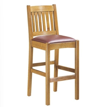 SLAT BACK BAR STOOL