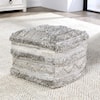 Classic Home Floor Cushions PERFORMANCE FALLON GRAY MULTI POUF