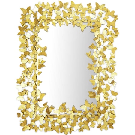 Golden Butterfly Galore Wall Mirror